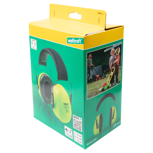 Wolfcraft Çocuk Kulaklığı, Yeşil - 27dB Gürültü Önleyici (CE)